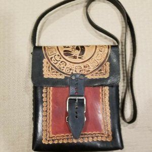 Handmade Leather Shoulder Bag - from Mexico